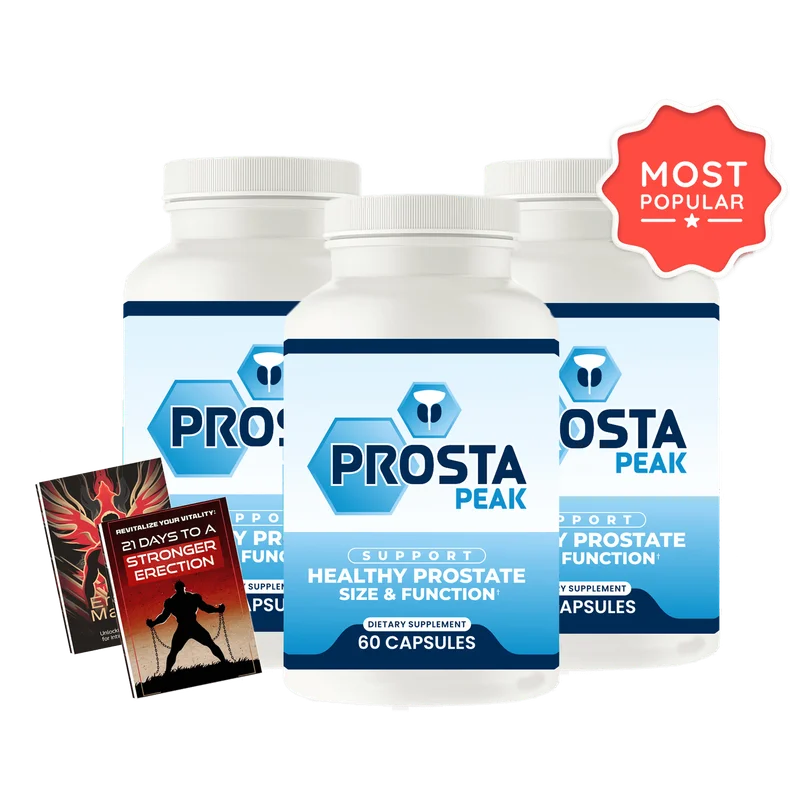 ProstaPeak Men's Wellness Supplement Bottle (3 Bottle / 90 Day Pack)